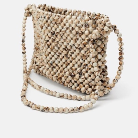 Zara Beaded Natural Crossbody bag - Picture 2 of 12